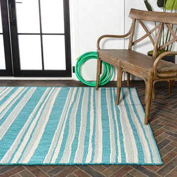 Castara Wavy Stripe Modern Indoor/outdoor Area Rug